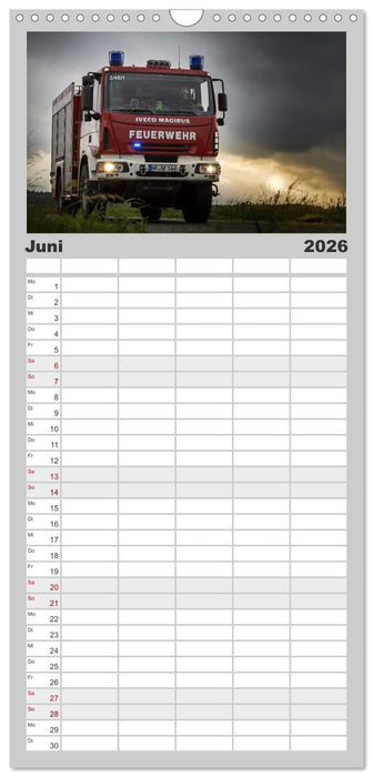 Feuerwehrautos (CALVENDO Familienplaner 2026)