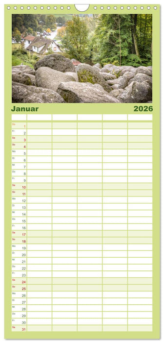 Der Odenwald und das Felsenmeer (CALVENDO Familienplaner 2026)