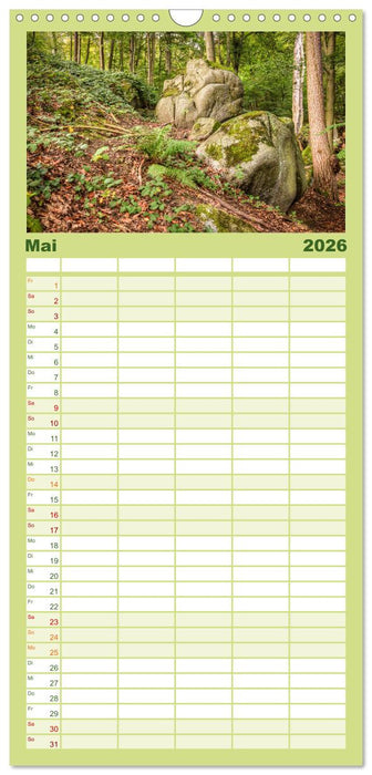 Der Odenwald und das Felsenmeer (CALVENDO Familienplaner 2026)