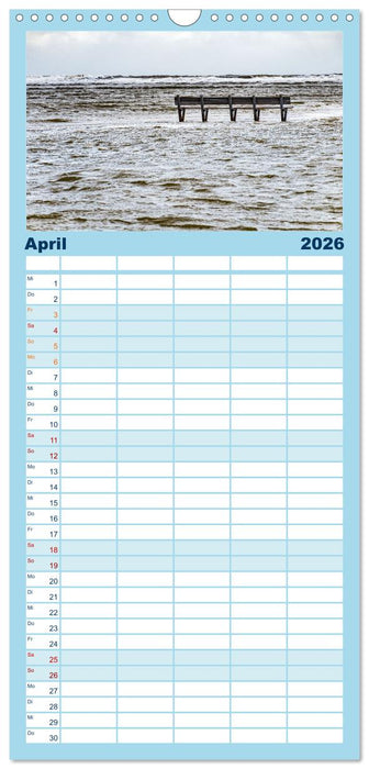 Sankt Peter-Ording: Die raue Schönheit an der Nordsee (CALVENDO Familienplaner 2026)