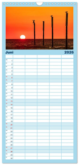 Sankt Peter-Ording: Die raue Schönheit an der Nordsee (CALVENDO Familienplaner 2026)