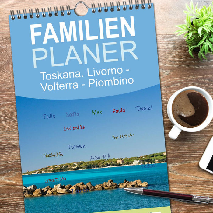 Toskana. Livorno - Volterra - Piombino (CALVENDO Familienplaner 2026)