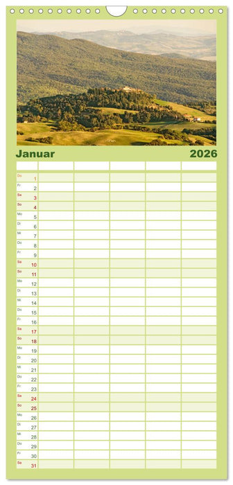 Toskana. Livorno - Volterra - Piombino (CALVENDO Familienplaner 2026)