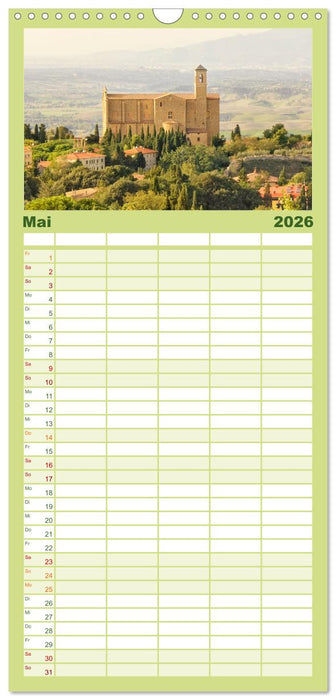 Toskana. Livorno - Volterra - Piombino (CALVENDO Familienplaner 2026)