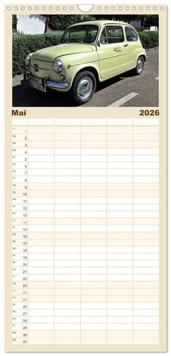 Autos, die wir liebten (CALVENDO Familienplaner 2026)