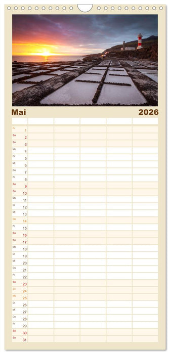 La Palma - La Isla Bonita (CALVENDO Familienplaner 2026)