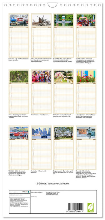 12 Gründe, Vancouver zu lieben. (CALVENDO Familienplaner 2026)