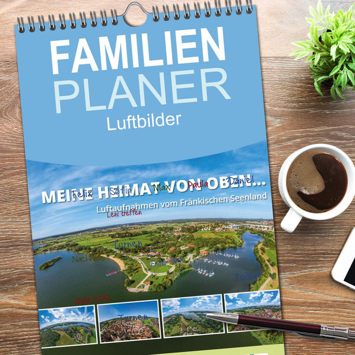 Meine Heimat von oben ... Luftaufnahmen vom Fränkischen Seenland (CALVENDO Familienplaner 2026)