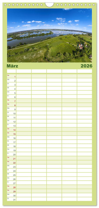 Meine Heimat von oben ... Luftaufnahmen vom Fränkischen Seenland (CALVENDO Familienplaner 2026)