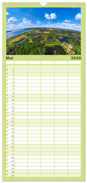 Meine Heimat von oben ... Luftaufnahmen vom Fränkischen Seenland (CALVENDO Familienplaner 2026)