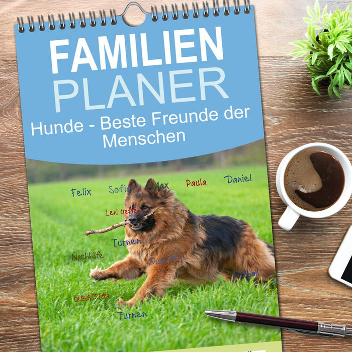 Hunde - Beste Freunde der Menschen (CALVENDO Familienplaner 2026)