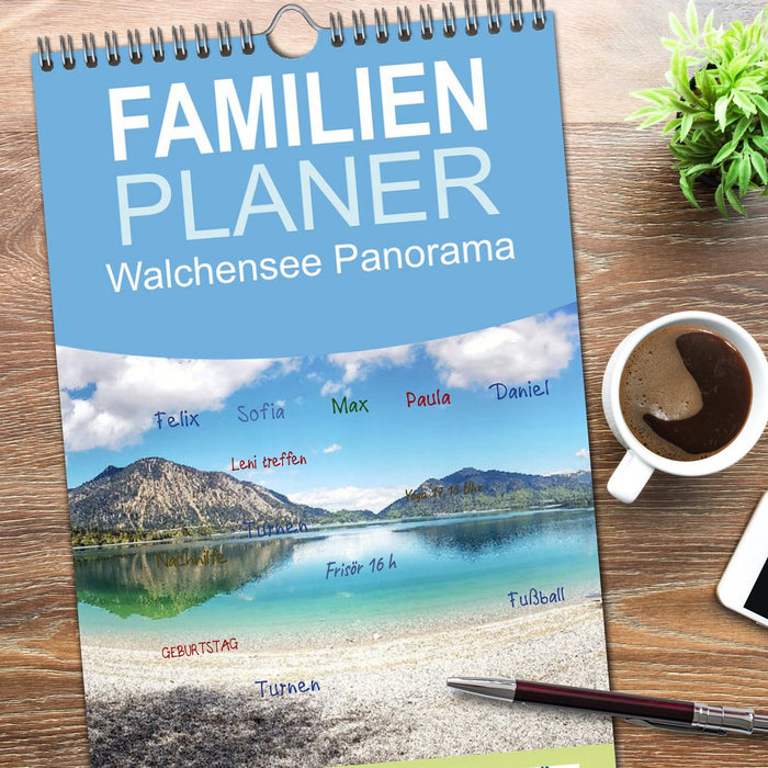 Walchensee Panorama (CALVENDO Familienplaner 2026)