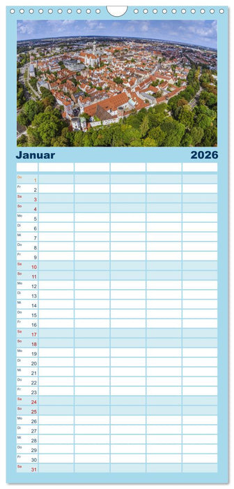 Meine Heimat von oben - Luftbilder von Augsburg (CALVENDO Familienplaner 2026)
