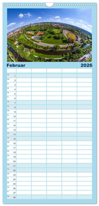 Meine Heimat von oben - Luftbilder von Augsburg (CALVENDO Familienplaner 2026)