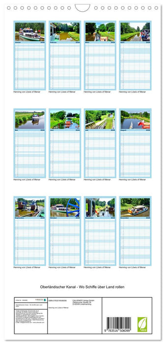 Oberländischer Kanal - Wo Schiffe über Land rollen (CALVENDO Familienplaner 2026)