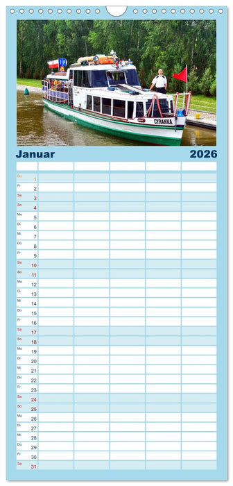 Oberländischer Kanal - Wo Schiffe über Land rollen (CALVENDO Familienplaner 2026)