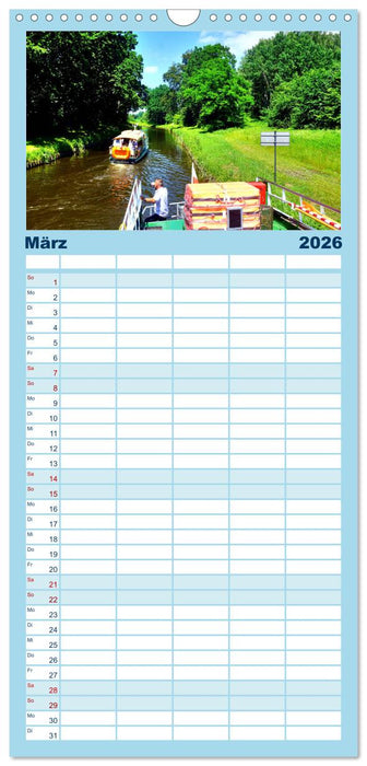 Oberländischer Kanal - Wo Schiffe über Land rollen (CALVENDO Familienplaner 2026)