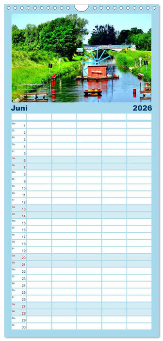 Oberländischer Kanal - Wo Schiffe über Land rollen (CALVENDO Familienplaner 2026)