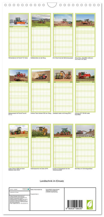 Landtechnik im Einsatz (CALVENDO Familienplaner 2026)