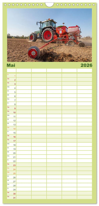 Landtechnik im Einsatz (CALVENDO Familienplaner 2026)