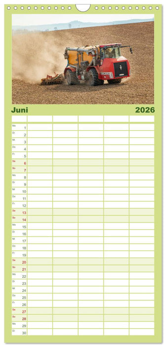 Landtechnik im Einsatz (CALVENDO Familienplaner 2026)