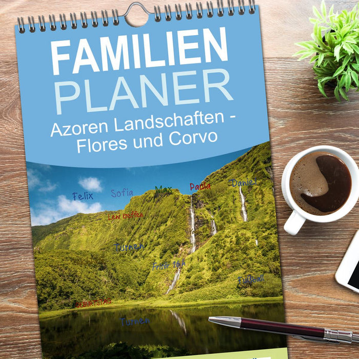 Azoren Landschaften - Flores und Corvo (CALVENDO Familienplaner 2026)