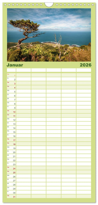 Azoren Landschaften - Flores und Corvo (CALVENDO Familienplaner 2026)