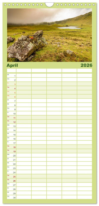 Azoren Landschaften - Flores und Corvo (CALVENDO Familienplaner 2026)