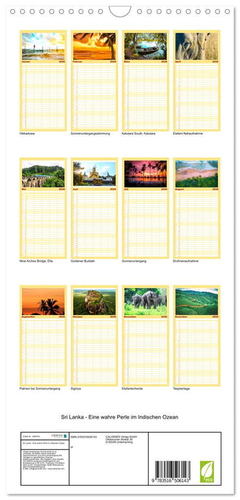 Sri Lanka - Eine wahre Perle im Indischen Ozean (CALVENDO Familienplaner 2026)