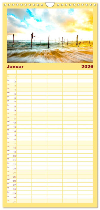 Sri Lanka - Eine wahre Perle im Indischen Ozean (CALVENDO Familienplaner 2026)