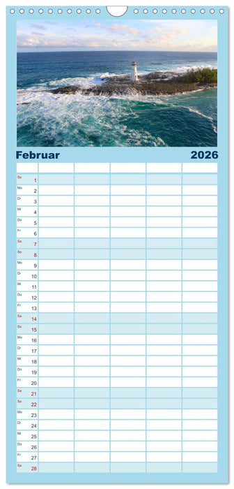 Bahamas - Paradiesische Strände. (CALVENDO Familienplaner 2026)