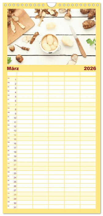 Köstliche Topinambur (CALVENDO Familienplaner 2026)