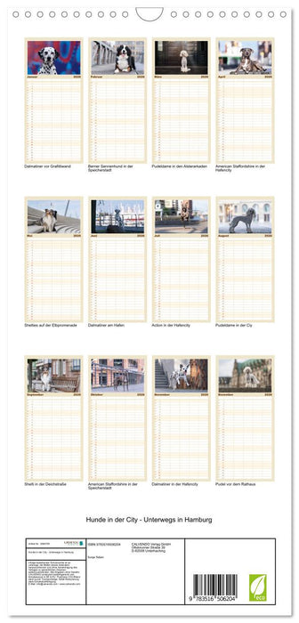 Hunde in der City - Unterwegs in Hamburg (CALVENDO Familienplaner 2026)