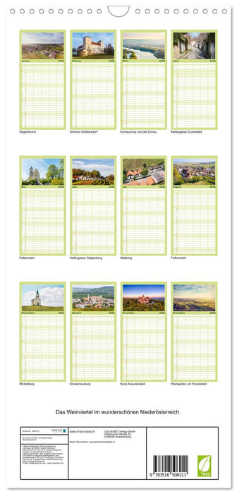 Das Weinviertel im wunderschönen Niederösterreich. (CALVENDO Familienplaner 2026)