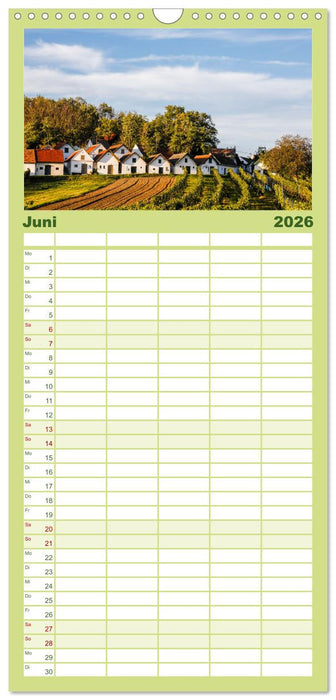 Das Weinviertel im wunderschönen Niederösterreich. (CALVENDO Familienplaner 2026)