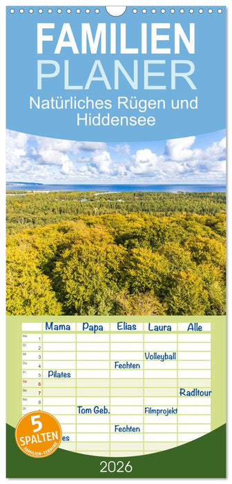Natürliches Rügen und Hiddensee (CALVENDO Familienplaner 2026)