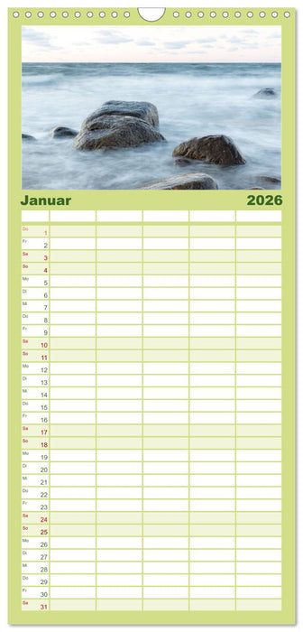 Natürliches Rügen und Hiddensee (CALVENDO Familienplaner 2026)