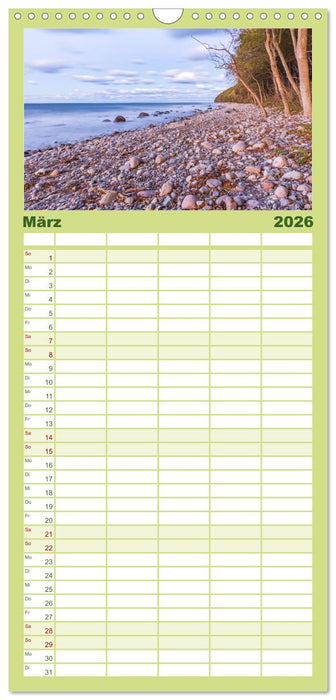 Natürliches Rügen und Hiddensee (CALVENDO Familienplaner 2026)