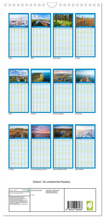Estland - Ein unbekanntes Paradies. (CALVENDO Familienplaner 2026)