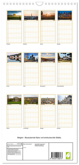 Belgien - Bezaubernde Natur und eindrucksvolle Städte. (CALVENDO Familienplaner 2026)