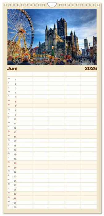 Belgien - Bezaubernde Natur und eindrucksvolle Städte. (CALVENDO Familienplaner 2026)