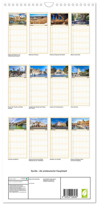 Sevilla - die andalusische Hauptstadt (CALVENDO Familienplaner 2026)