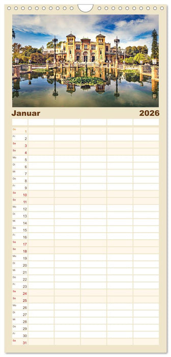 Sevilla - die andalusische Hauptstadt (CALVENDO Familienplaner 2026)