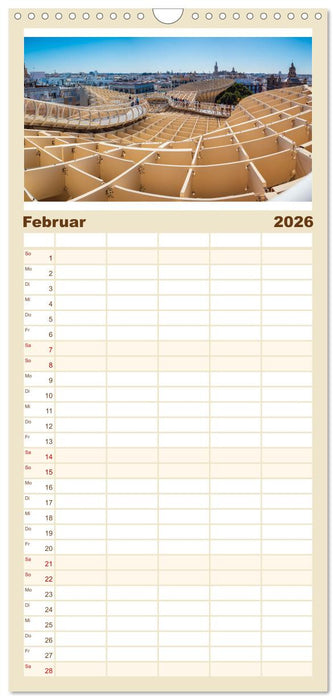 Sevilla - die andalusische Hauptstadt (CALVENDO Familienplaner 2026)