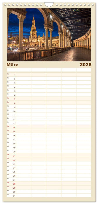 Sevilla - die andalusische Hauptstadt (CALVENDO Familienplaner 2026)