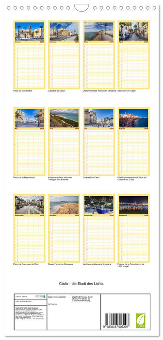 Cádiz - die Stadt des Lichts (CALVENDO Familienplaner 2026)