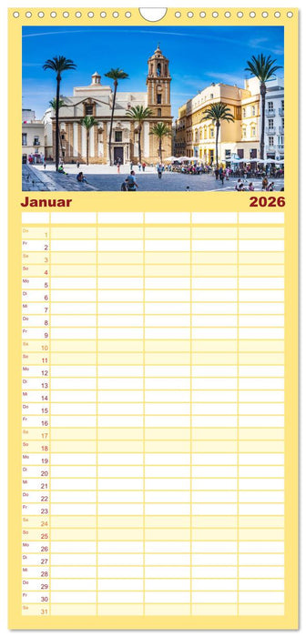 Cádiz - die Stadt des Lichts (CALVENDO Familienplaner 2026)