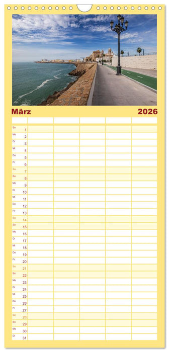 Cádiz - die Stadt des Lichts (CALVENDO Familienplaner 2026)