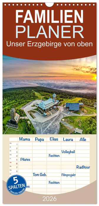 Unser Erzgebirge von oben (CALVENDO Familienplaner 2026)