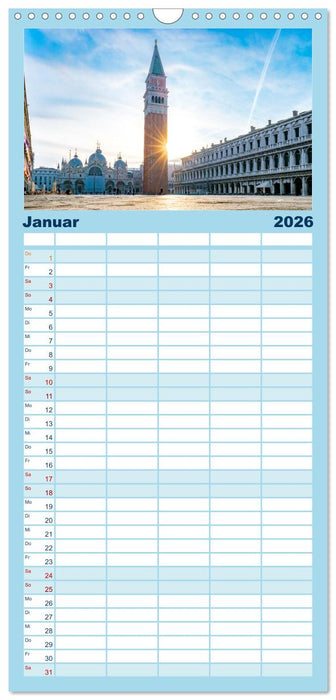 Venedig. Lagunenstadt in Italien (CALVENDO Familienplaner 2026)